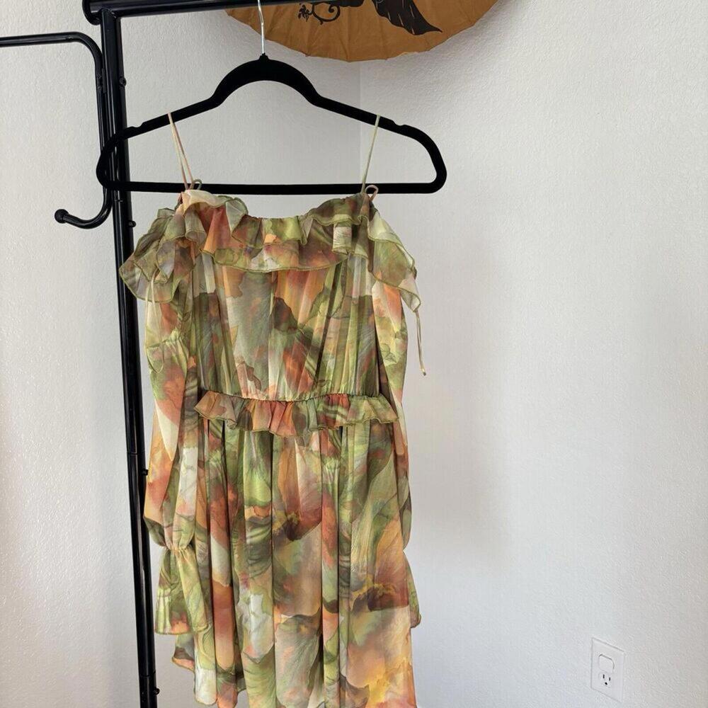 Zara Floral Ruffle Mini Dress - Picture 8 of 10